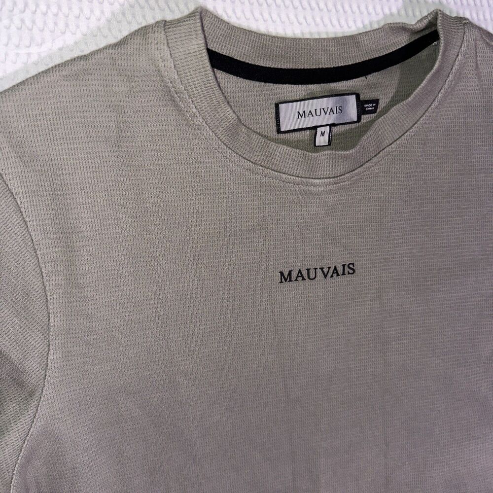 Mauvais gray Short Sleeve plain Shirt Men's medium logo